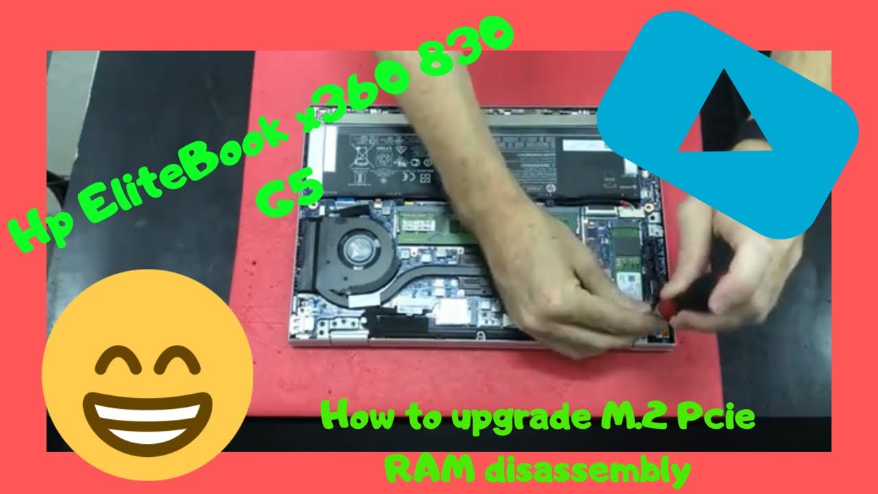 How to Upgrade M.2 Nvme Pcie SSD RAM Hp EliteBook x360 830 G5 disassembly