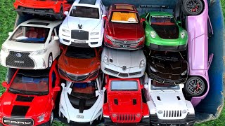 Box Full of Model Cars /Koenigsegg Jesko, Porsche 911, Mercedes Slr, Tesla Roadster, Ford Raptor