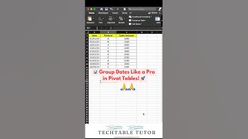 🚀 Master Pivot Tables: Group Data by Date in Seconds! 📊 #excel #excelshorts