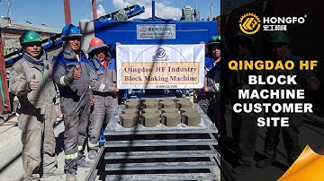 Qingdao HF QT5-15 Block Machine Customer Site