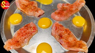 Tasty chicken chest pakode मुर्गी का सीना और अंडा मिला कर बनाएं पकोड़ा chicken breast recipe with egg