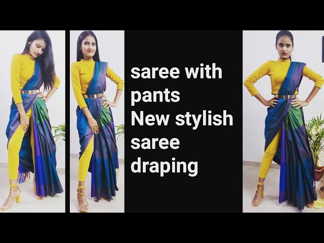 Pant Saree Style: 26 Ideas On How to Wear Pants Style Saree? | Pant saree, Fashion  pants, Saree styles