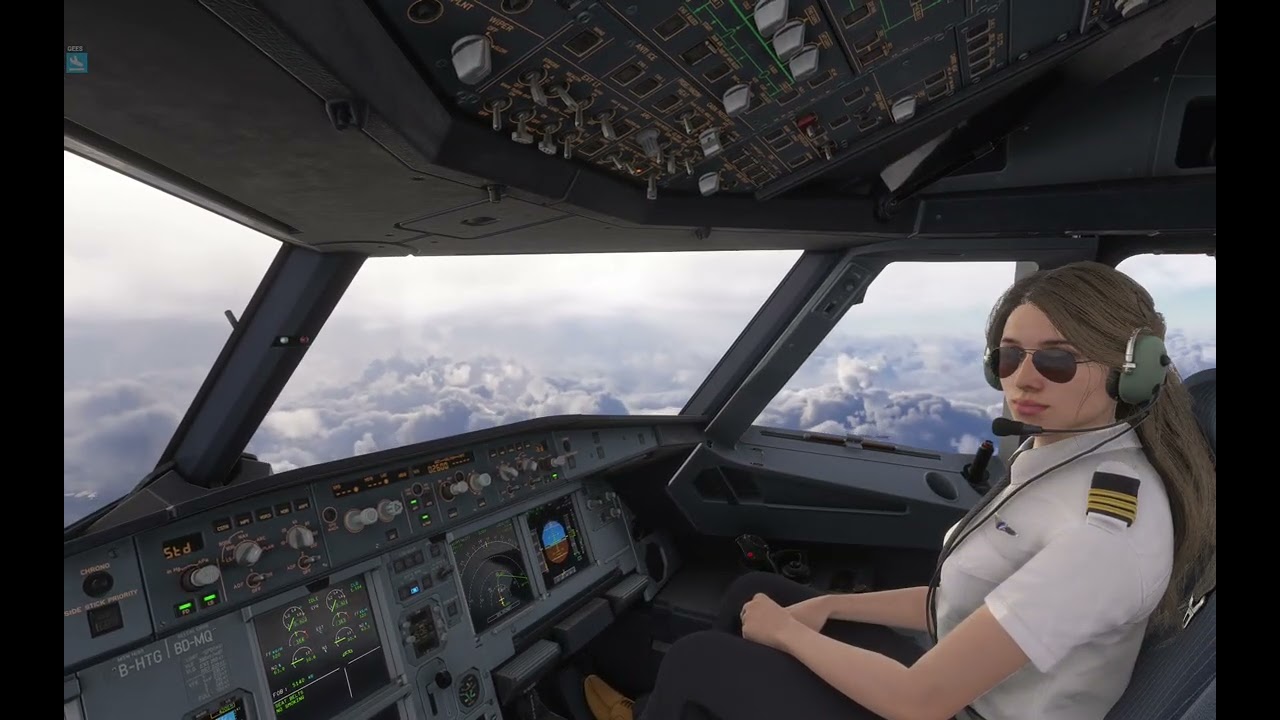 Full load Fenix A321 rainy london city floaty landing