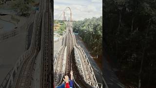 Racer 75 (backrow) POV - Kings Dominion #rollercoaster  #virginia #themepark #fyp #kingsdominion