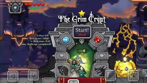 Magic Rampage weekly dungeon The Grim Crypt no gameplay (14001 score)