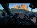 AMG SL63 Italian Alps Sunrise Drive: Sella Pass | Dolomites | 4K ASMR POV Scenic Drive