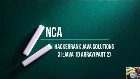 31:Java 1D Array(Part 2) || Hackerrank java solutions