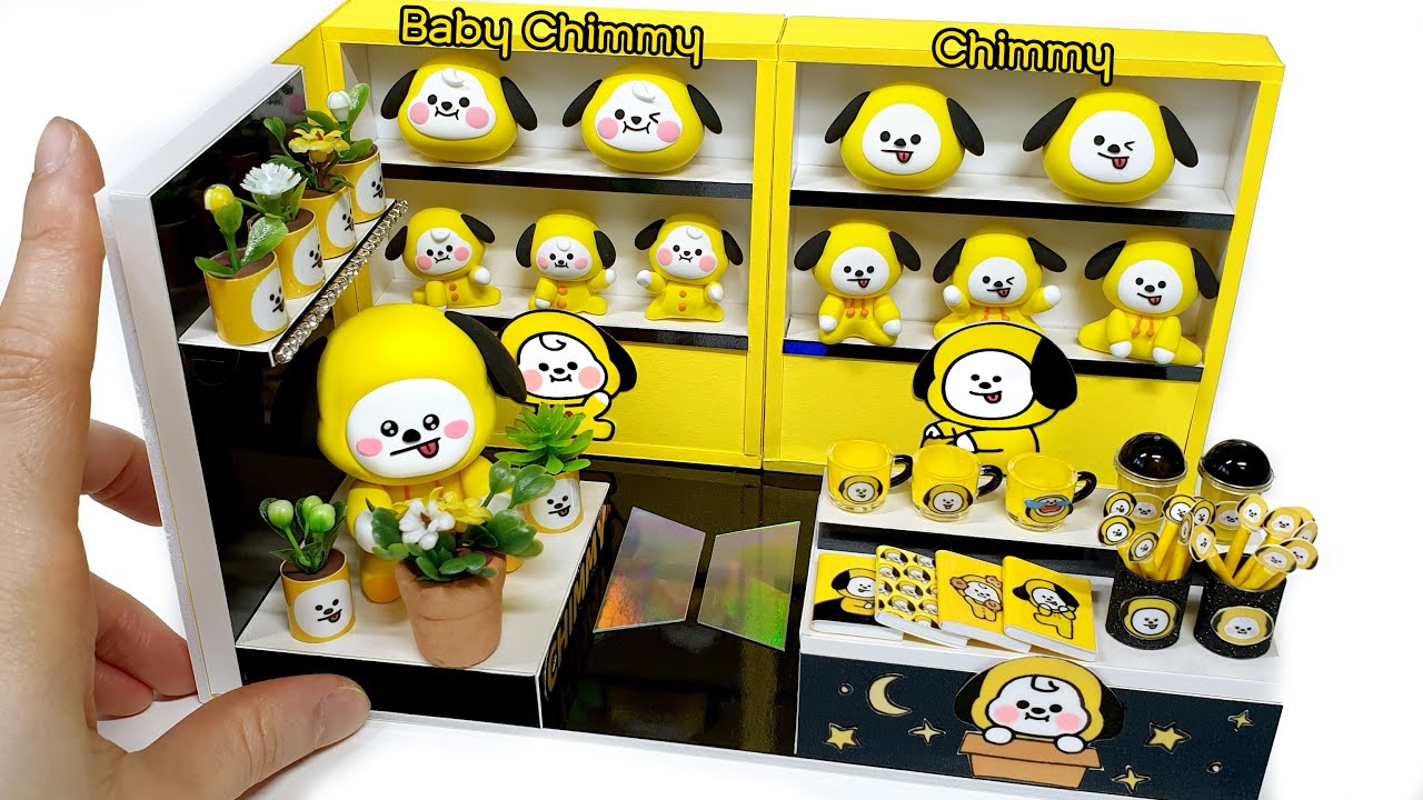 DIY Miniature BTS&BT21 Chimmy Board shop # - Build Amazing Chimmy Board shop!