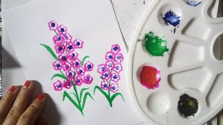 finger painting printing lady easy paint vegetable flowers hacks