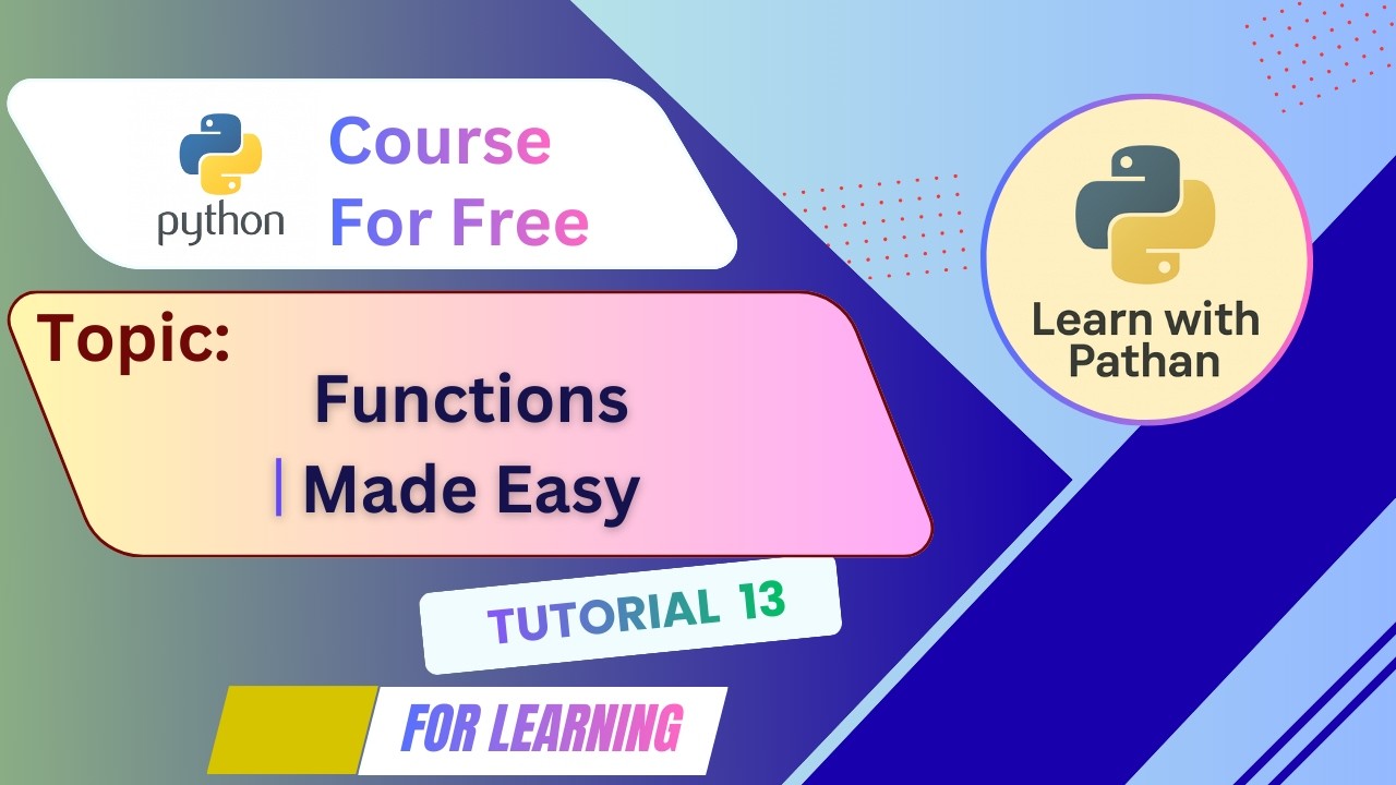 Master Python Functions 🤯 def, return & Arguments @Learnwithpathan-1987 ...
