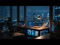 Smooth Midnight Vibes 🌧️ Rainy Window Views for Studying & Coding 💻🎶