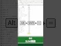Excelで合計を追加。SUM関数を一瞬で出すショートカット【エクセル時短術】#shorts