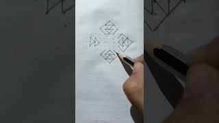 Beautiful 11x1 Dots Easy Rangoli Design | Simple Kolam with Dots|Daily Rangoli for Beginners#shorts