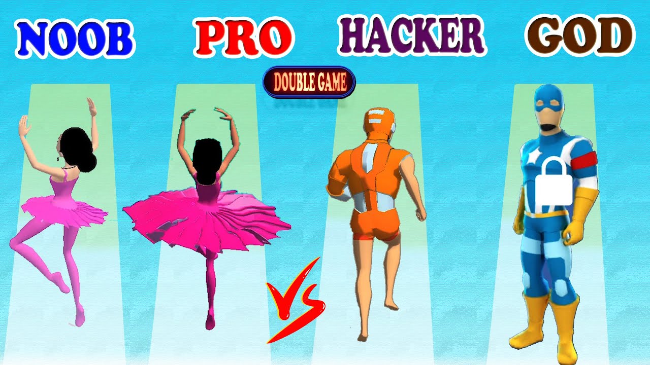 Noob vs Pro vs Hacker vs God in Battle Ballet vs Mashup Hero