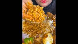 chicken curry and mutton curry with rice asmr mukbang youtubeshorts eating shotsfeed food