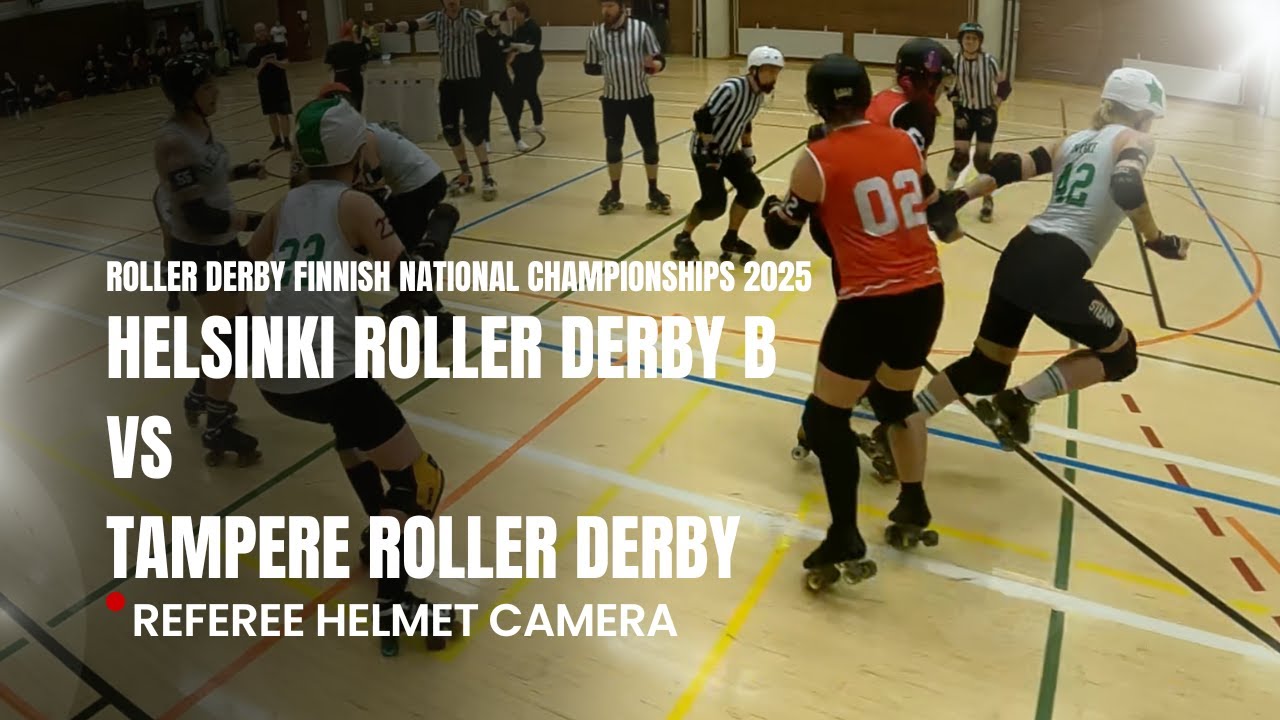Finnish Nationals 2025 Ref Cam #2: Helsinki Roller Derby B vs Tampere Roller Derby