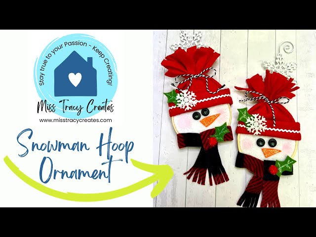 DIY Snowman Hoop Ornament - Crafting Cheerfully