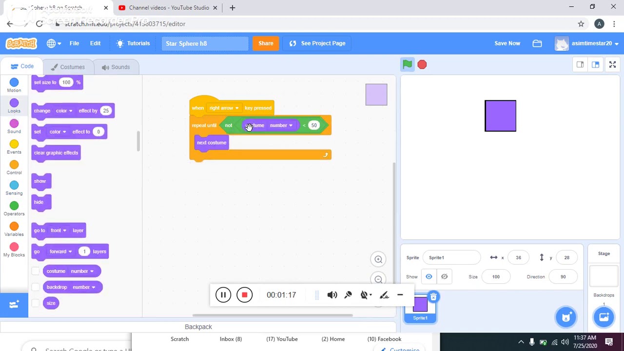 Scratch part 2 of 100 - YouTube