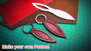 [DIY] Bicolour Leather Keychain - Make your own Pattern