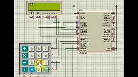 Calculator with ATMEGA32 Simulated in Proteus Design Suite