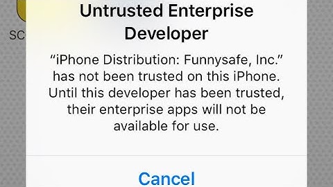 How to trust third party/Untrusted app in IOS