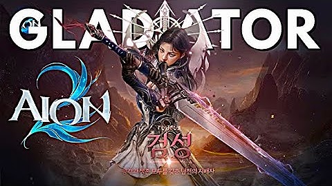 AION 2 GLADIATOR GAMEPLAY SKILLS SHOWCASE (MMORPG)