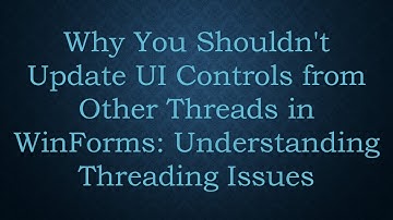 Why You Shouldn