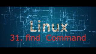 31. FIND command in linux | linux crash course #linux #programming