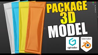 Sachet Package - CGTrader - Blender - Product / VR / AR / low-poly 3d model