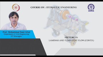 Lecture 13: Laminar and turbulent flow (Contd.)