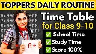 Toppers Daily Timetable for class 9 & 10 Class🔥|Master Plan to Study 30 Days before Exams| TIMETABLE screenshot 4