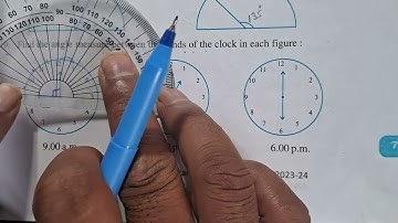 Class 6 - Exercise 5.4 - Q 9 | Find the angle measure between the hand