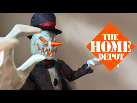 Home Depot Iridescent Snowman 54