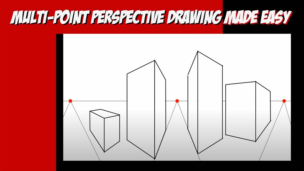 Multi Point Perspective Drawing Made Easy Youtube