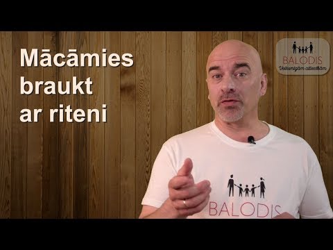 Video: Kā Iemācīt Braukt Ar Riteni