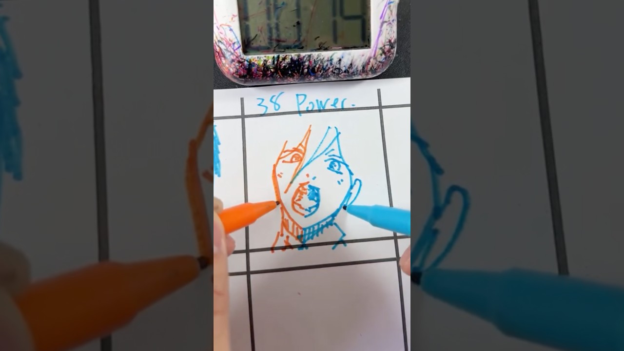 Draw Pawer in 45 Seconds Challenge! #howtodraw