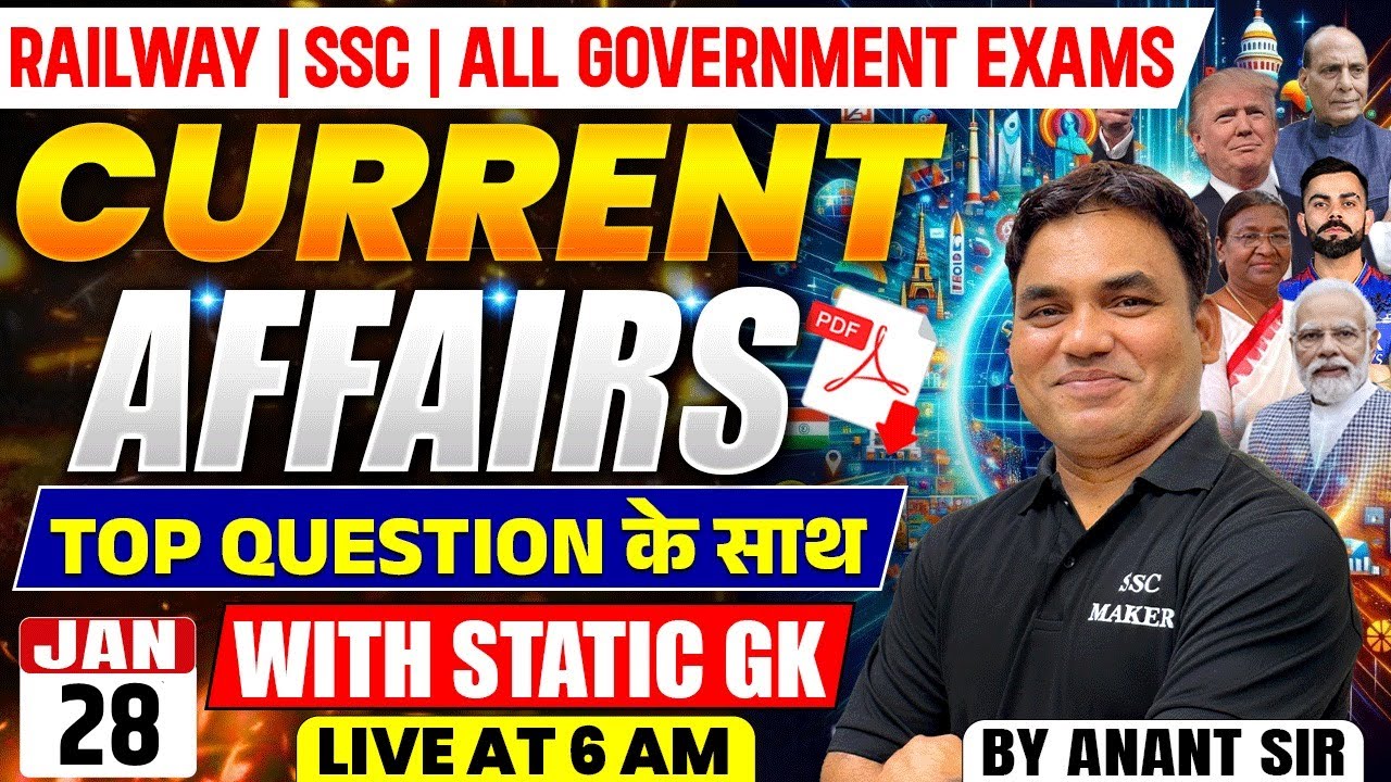 Today Current Affairs + Static GK | 28 January Current Affairs For SSC ...