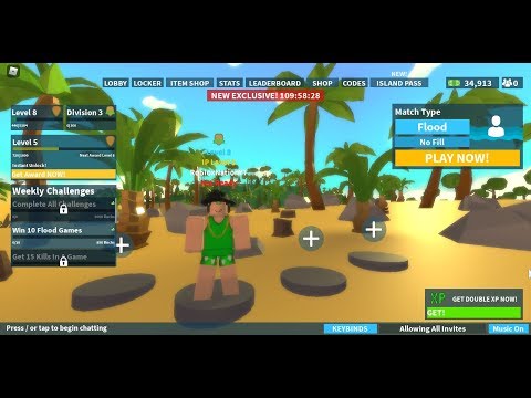 New Code And Update Island Royale Roblox Youtube - roblox flood escape lobby music free robux july 2019
