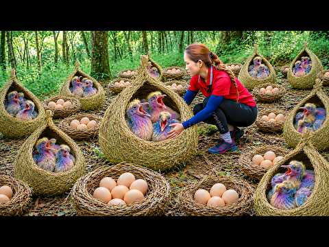 Harvesting 1000+ Newly Hatched Giant Rainbow Bird Nests | Life Inside a Wild Bird's Nest