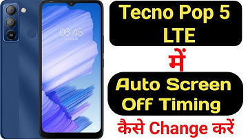How to set screen off time in Tecno Pop 5 LTE || Tecno Pop 5 LTE me auto screen off kaise set kare