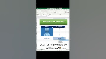 ¿Cómo calcular el Promedio de calificación en Excel?
