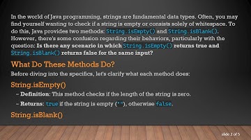 Understanding the Distinction Between String.isEmpty() and String.isBlank() in Java
