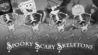 Spooky Scary Skeletons ft. SpongeBob, Mordecai, and Peter Griffin (AI Cover)
