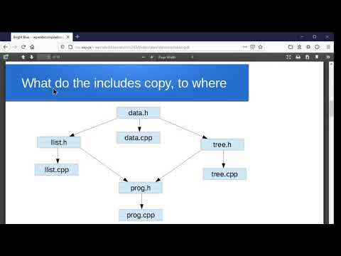 Separate compilation, a C++ example - YouTube