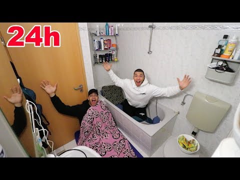 24 STUNDEN ÜBERNACHT EINGESPERRT IM BADEZIMMER !!! (+ PRANK) | Kelvin und Marvin