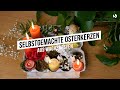 Selbstgemachte Osterkerzen aus Wachsresten