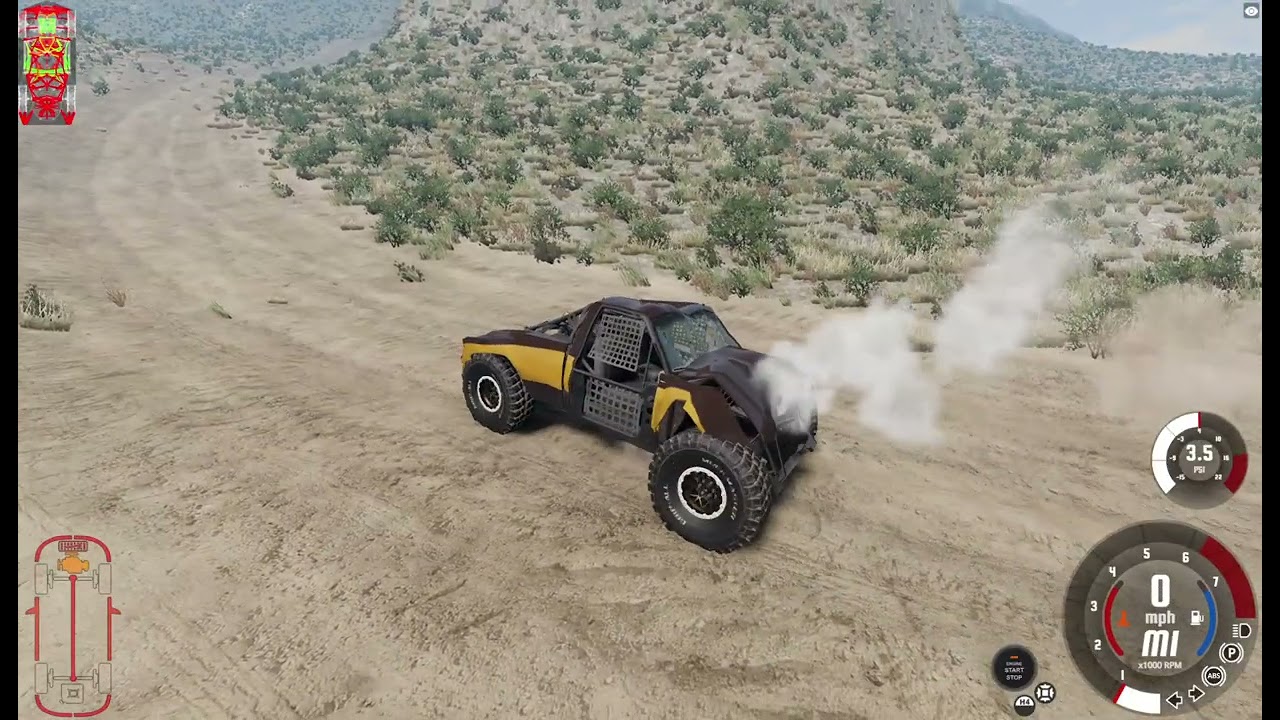 BeamNG drive dakar car crash !  jump and crash