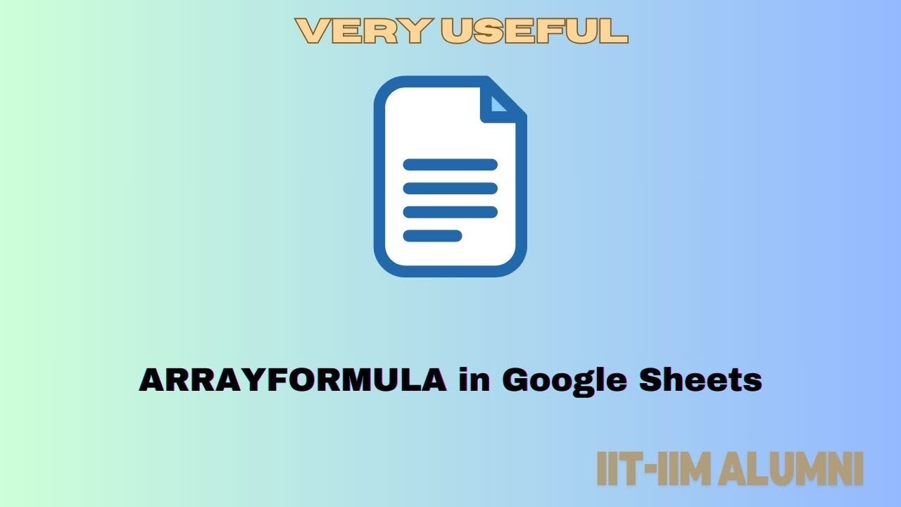 Google Sheets ARRAYFORMULA YouTube Google sheets arrayformula youtube