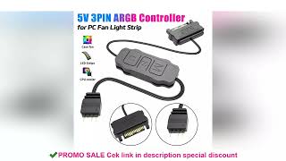5V 3pin ARGB Controller SATA Power Supply Mini RGB Controller 3PIN Hub for Computer Cpu Case Cool Fa
