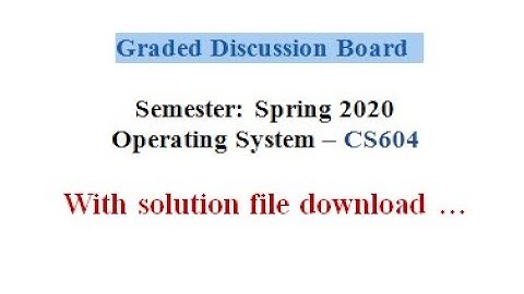 cs604 gdb solution spring 2020